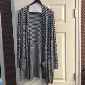 Striped long Black and White Women's Sweater